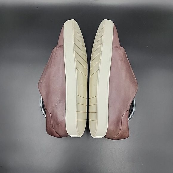 Vince Cantara Leather Slip On Sneakers Burgundy Size 9 US 39 EU Platform Knit - Picture 6 of 14